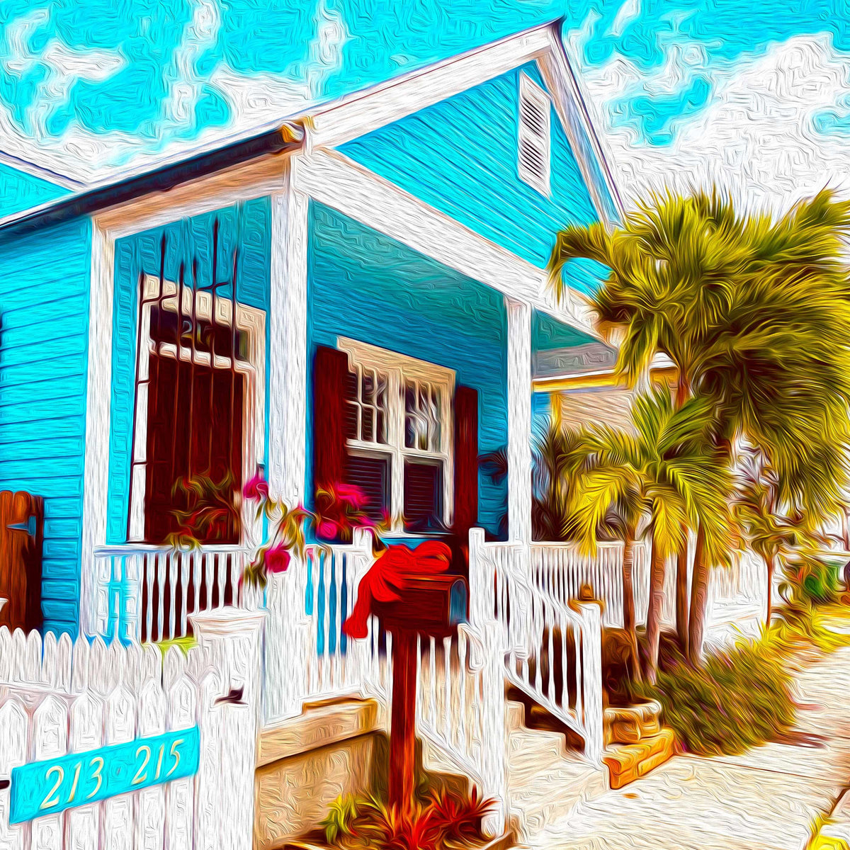 "Lobster Blue" - Backyards of Key West Gallery