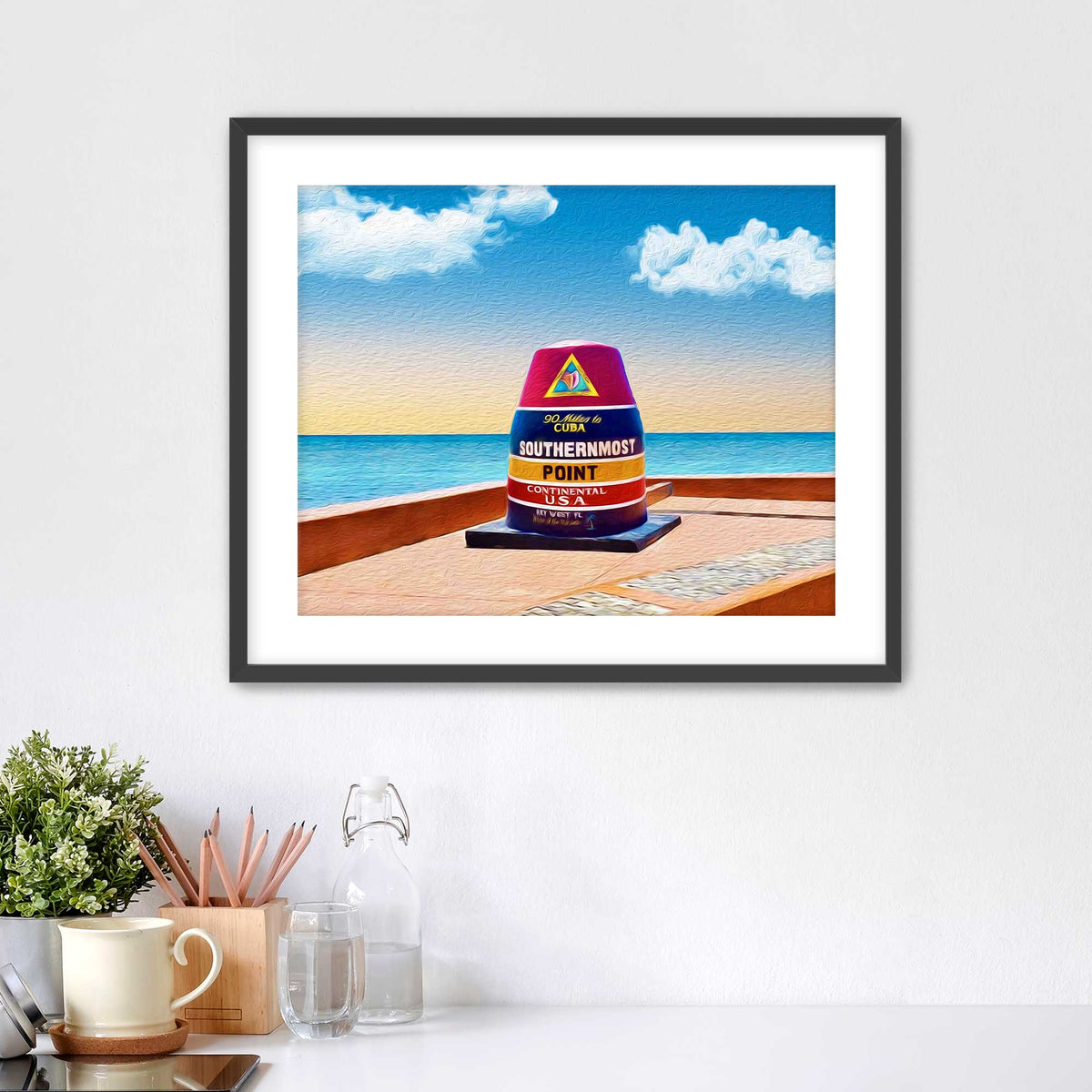 90 Miles Matted Print