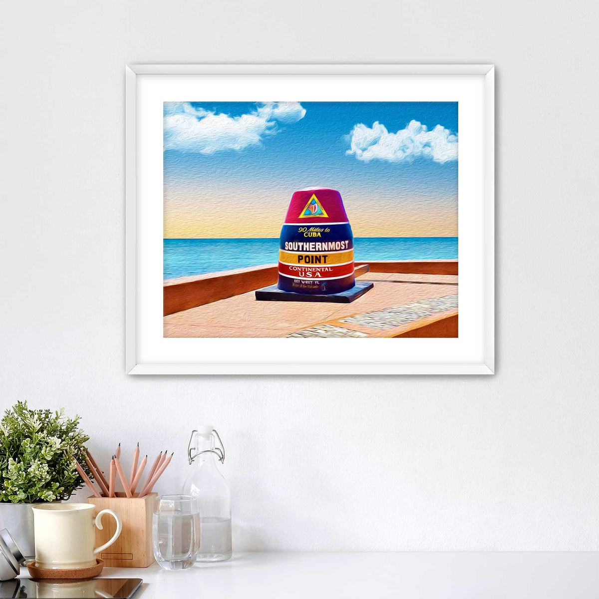 90 Miles Matted Print