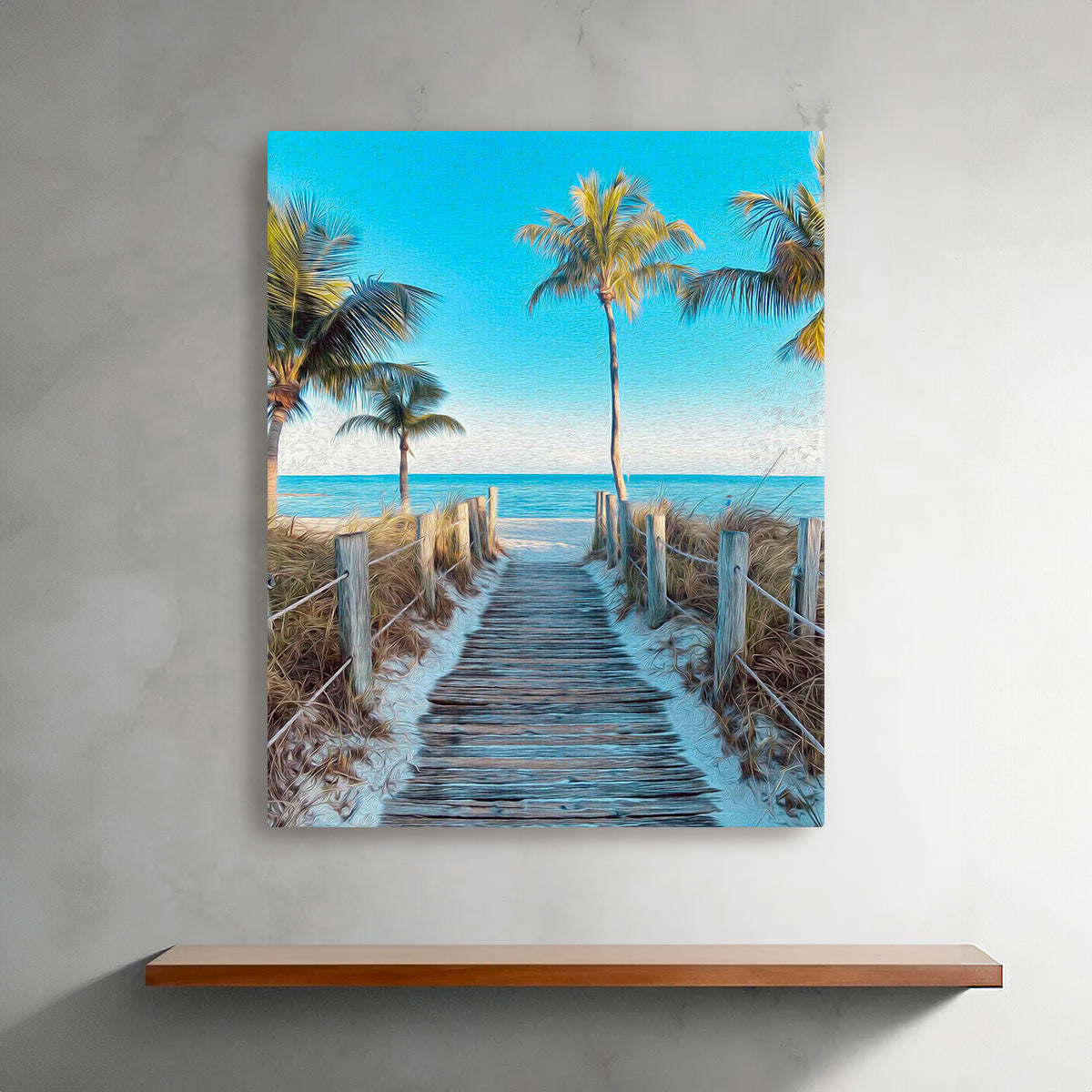 Smathers Beach Key West Canvas Print | Stairway 10 – Backyards of