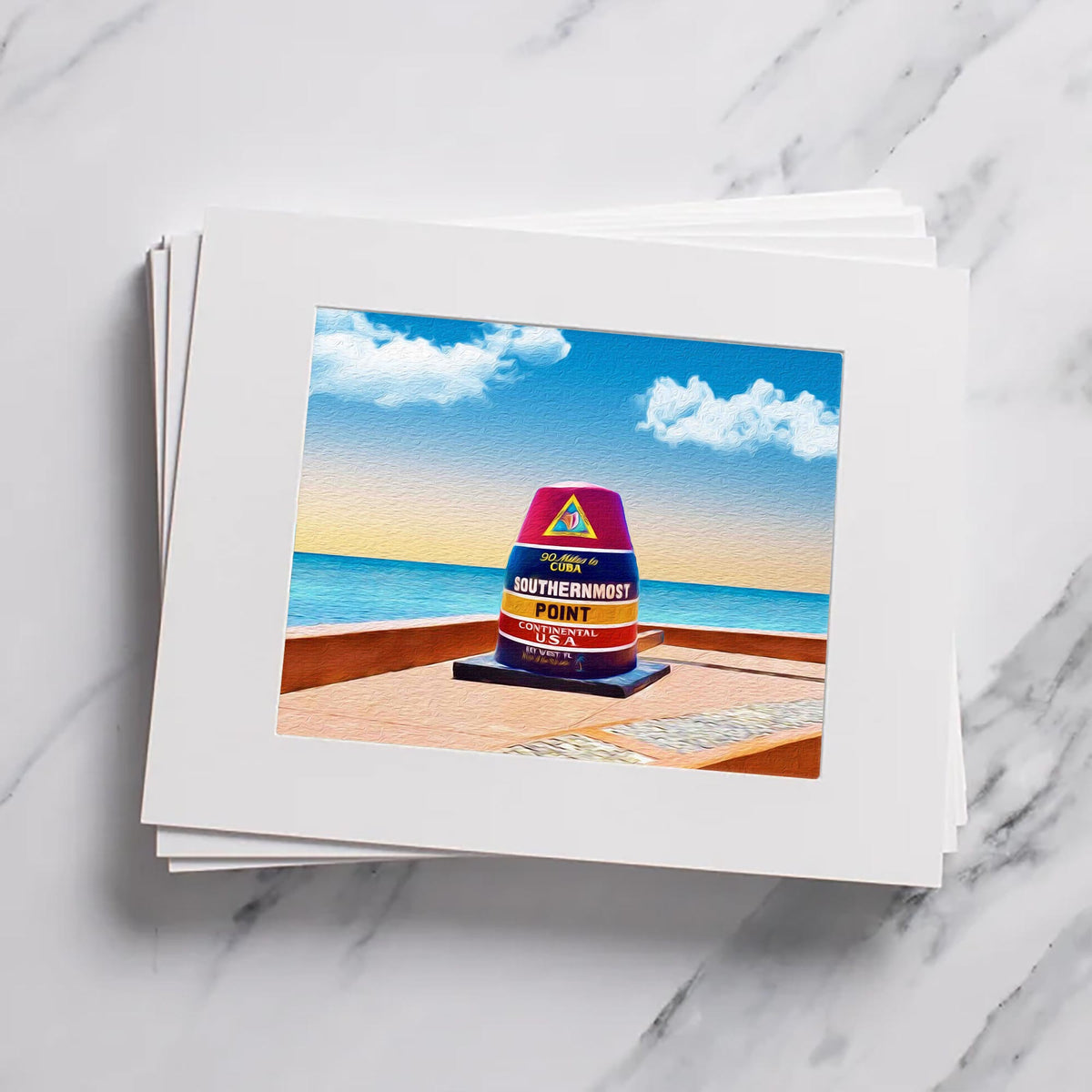 90 Miles Matted Print