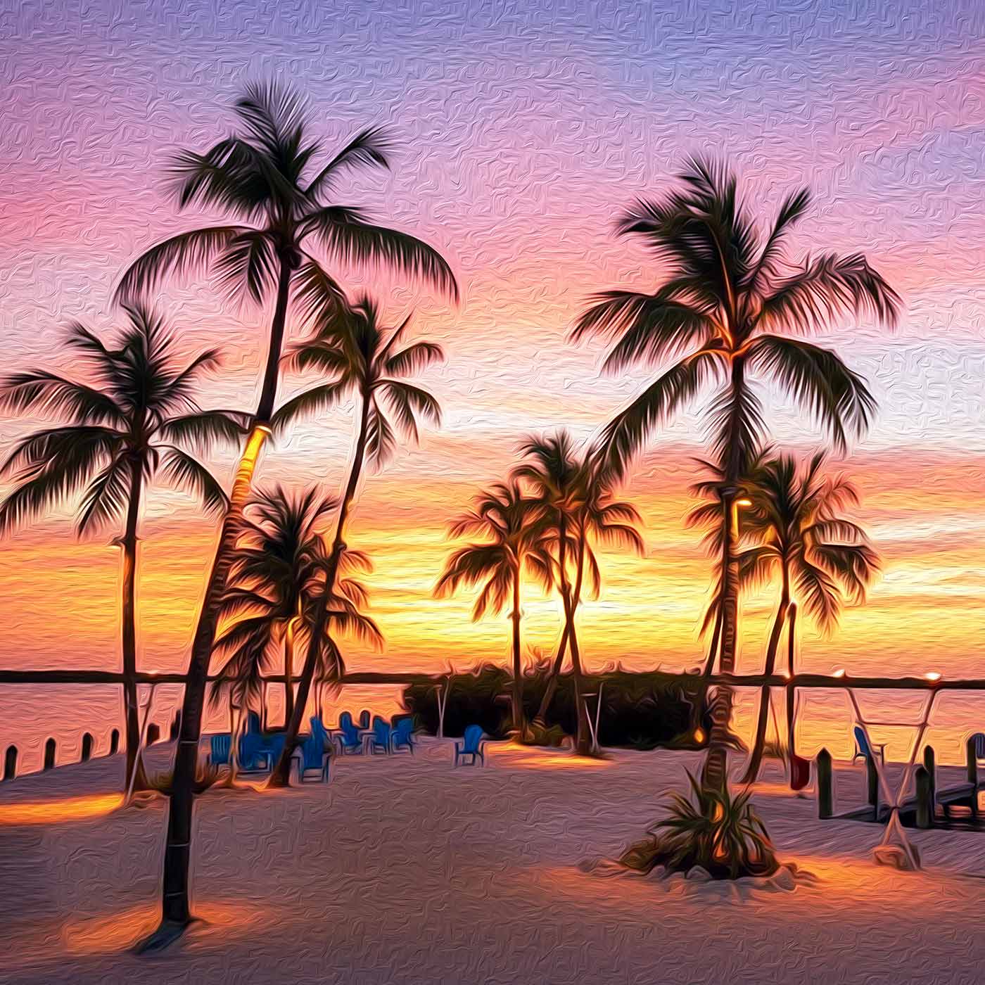 Islamorada Sunset Wall Art Canvas Print | Backyards of Key West