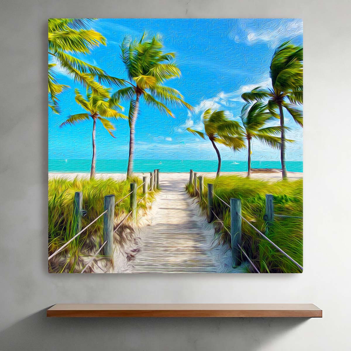 Fine art giclee print on stretched outlet canvas, 