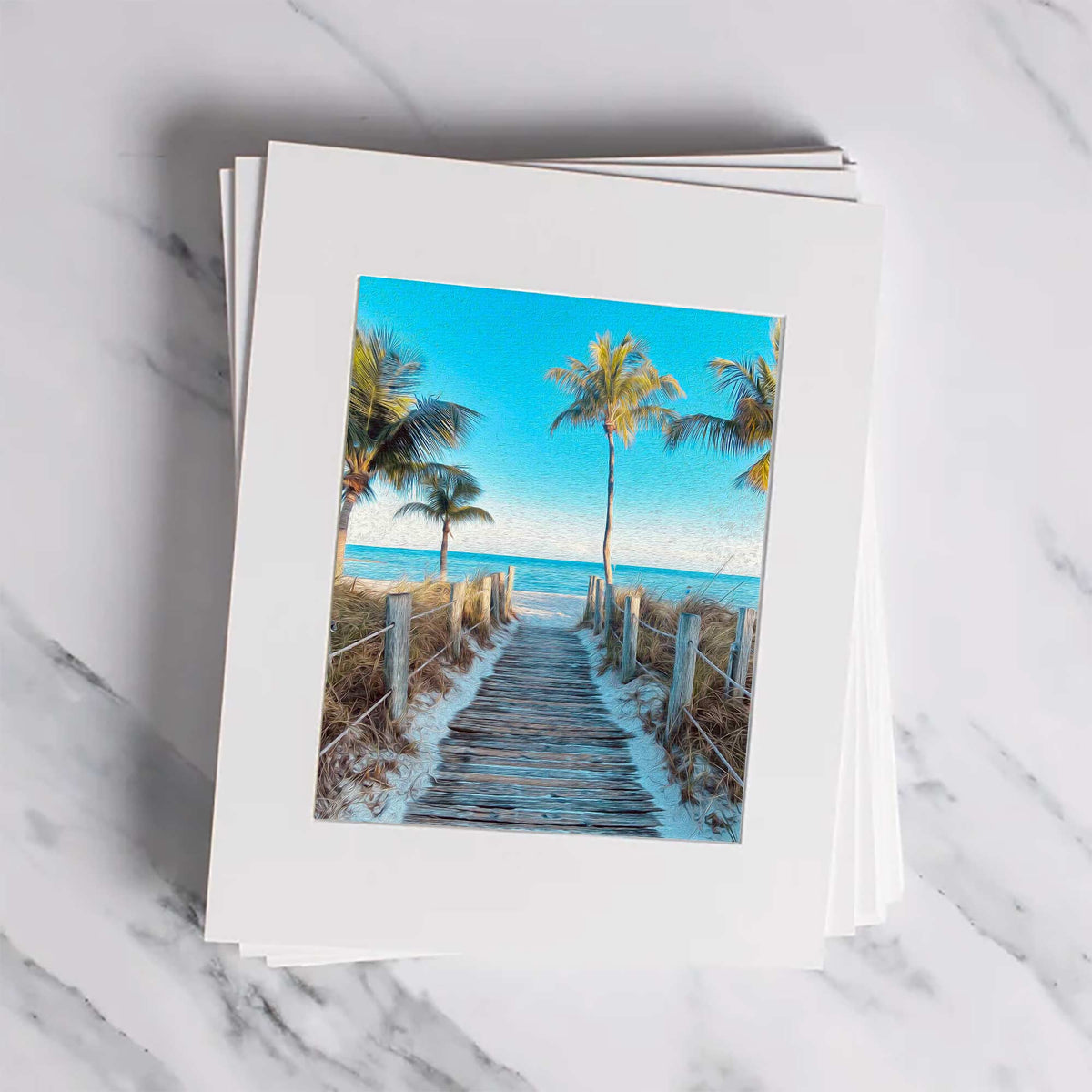 Beach Bum Matted Print