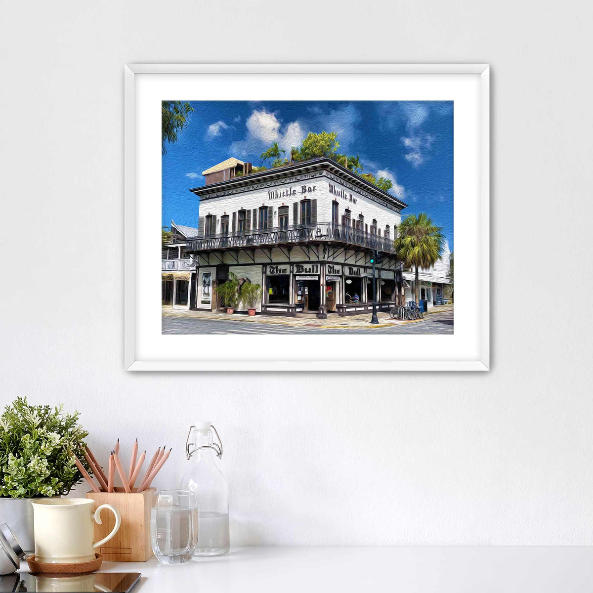 Duval Bull Matted Print