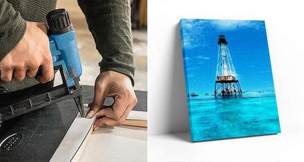 Key West artwork hand stretched over canvas bars