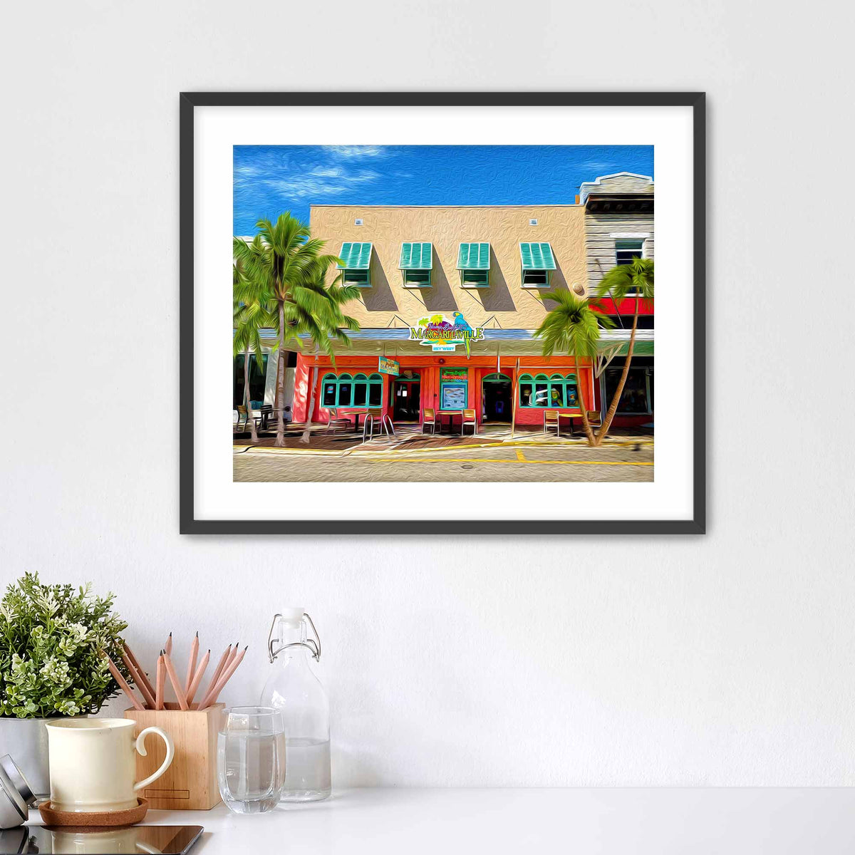Margaritas in Paradise Matted Print