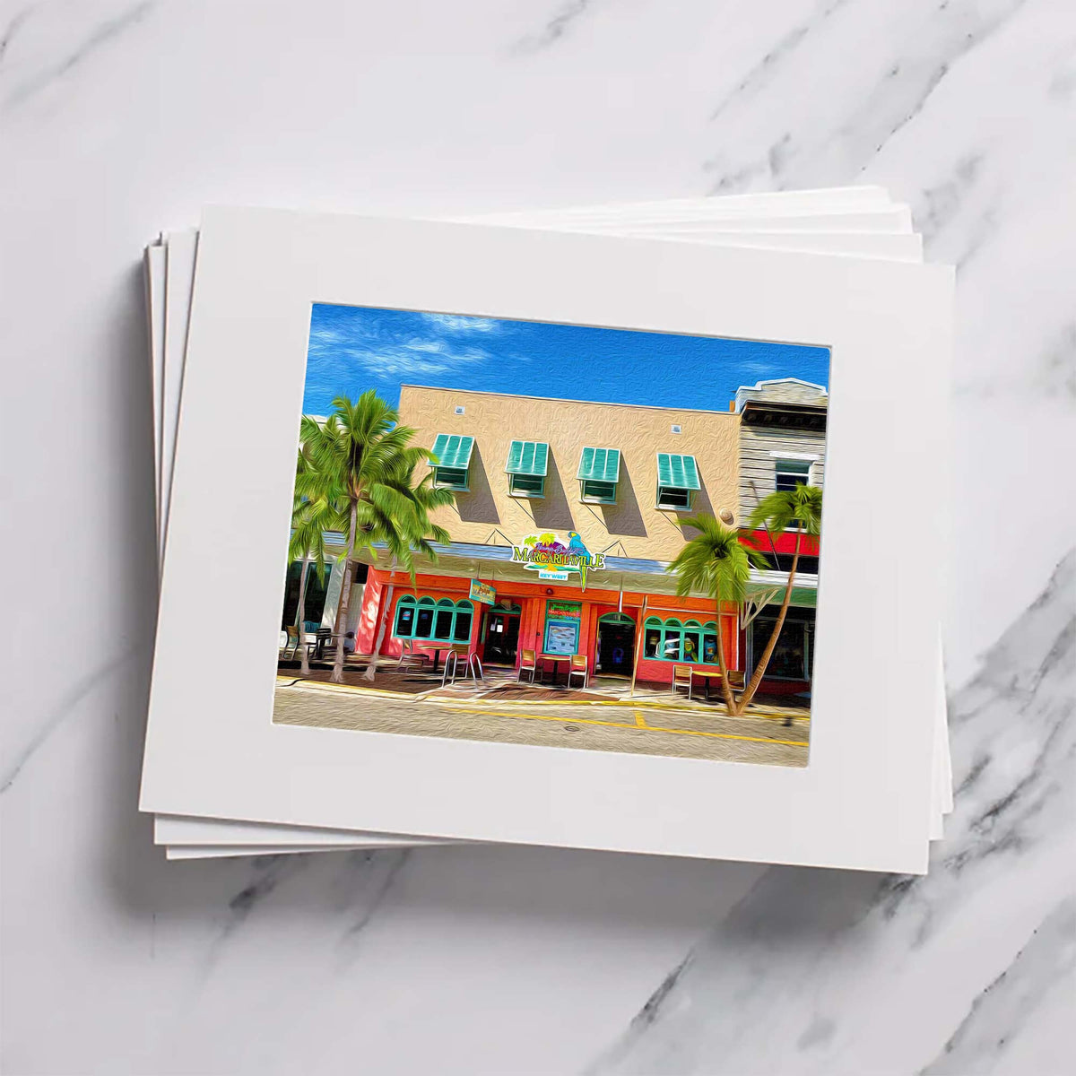 Margaritas in Paradise Matted Print