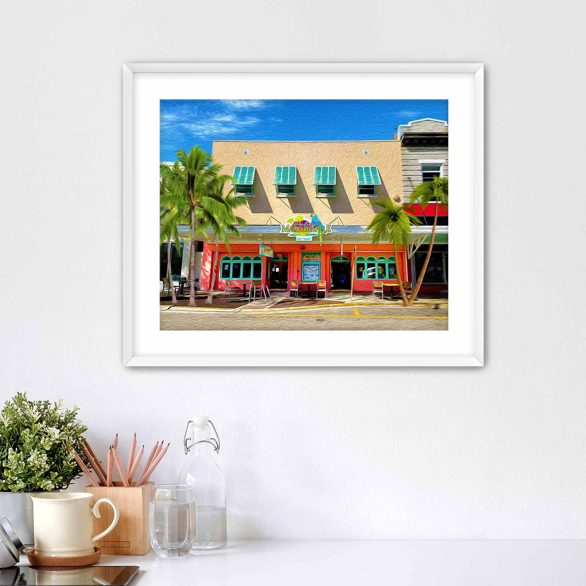 Margaritas in Paradise Matted Print