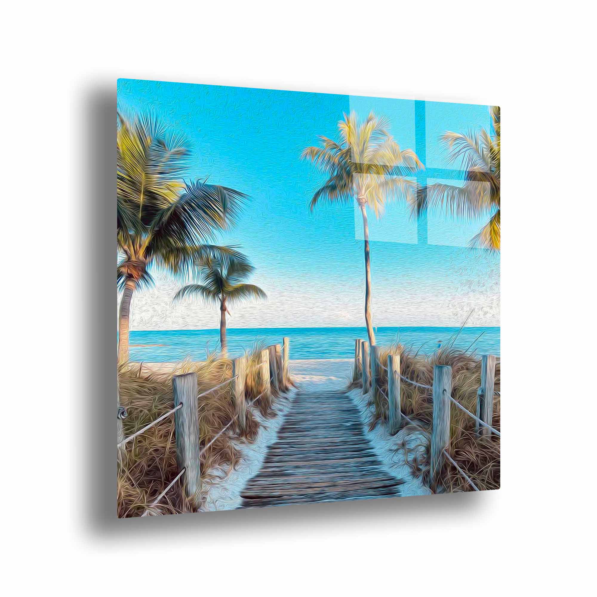 Smathers Beach Key West Canvas Print | Stairway 10 – Backyards of