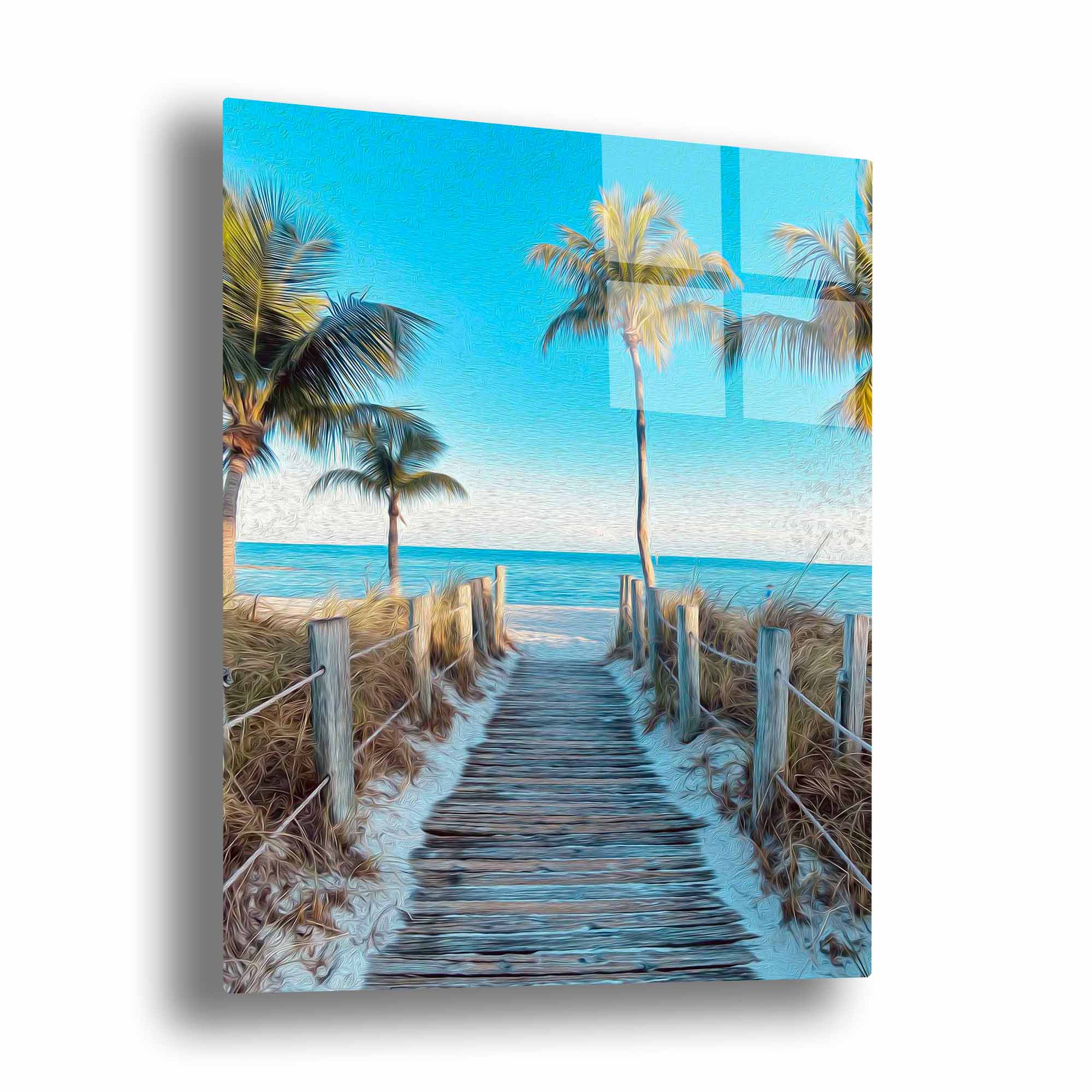 Smathers Beach Key West Canvas Print | Stairway 10 – Backyards of