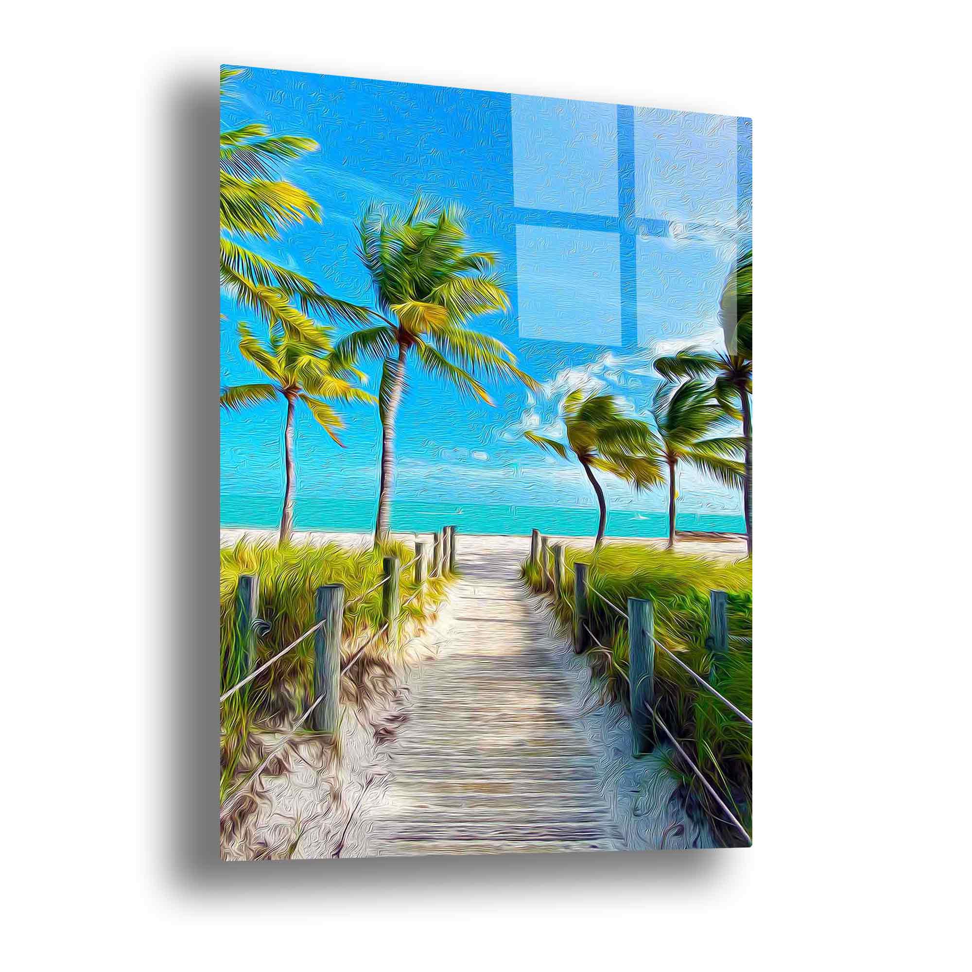 Windy Summer Smathers Beach Canvas Print | Key West Wall Art