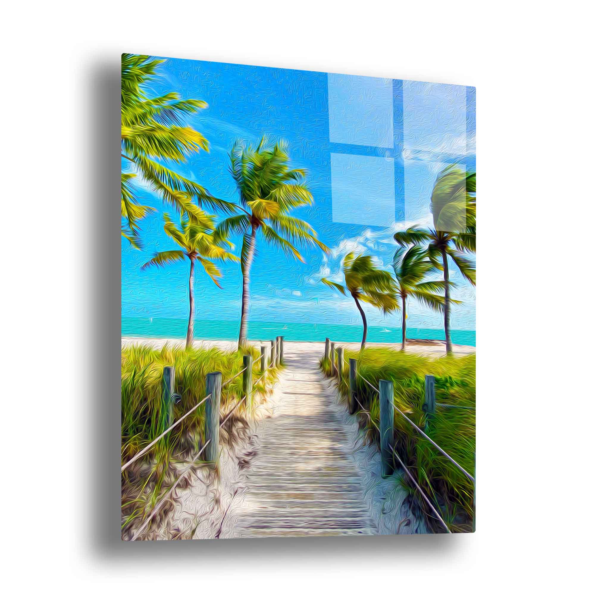 Windy Summer Smathers Beach Canvas Print | Key West Wall Art