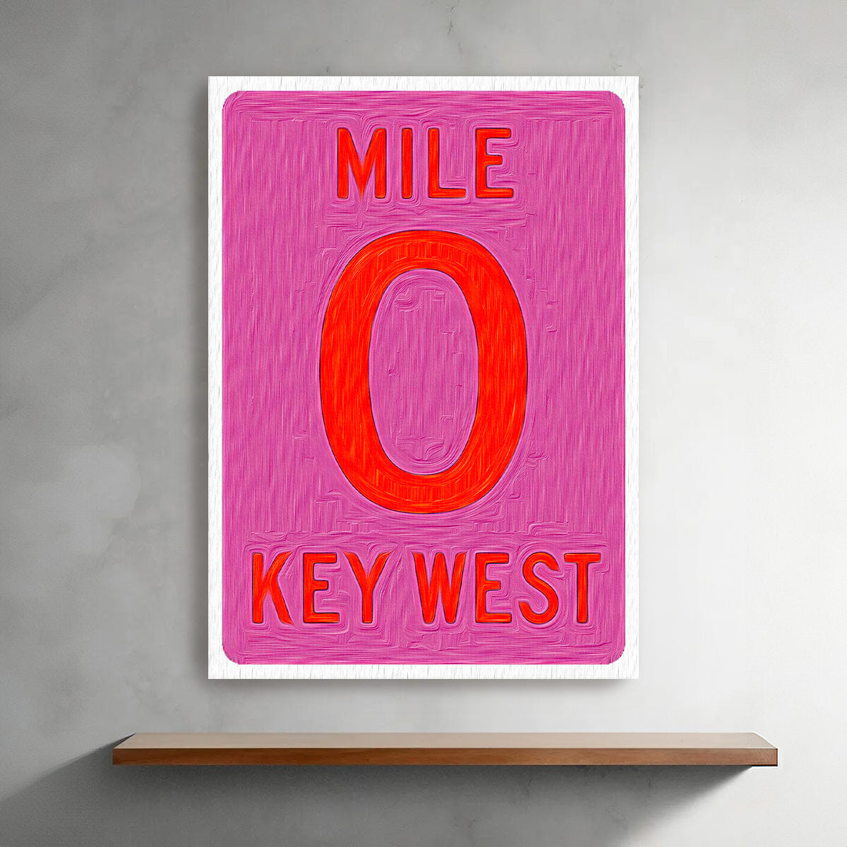 Key West Mile 0 Sign Shore Decor Florida Print 3D popular Art