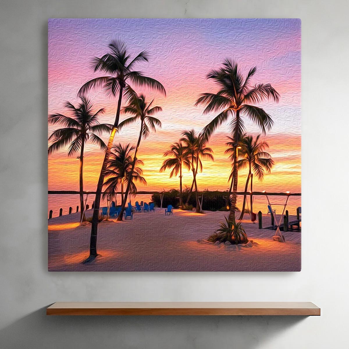Sunset Beach　ART Islamorada Sunset Wall Art Canvas Print | Backyards of Key West