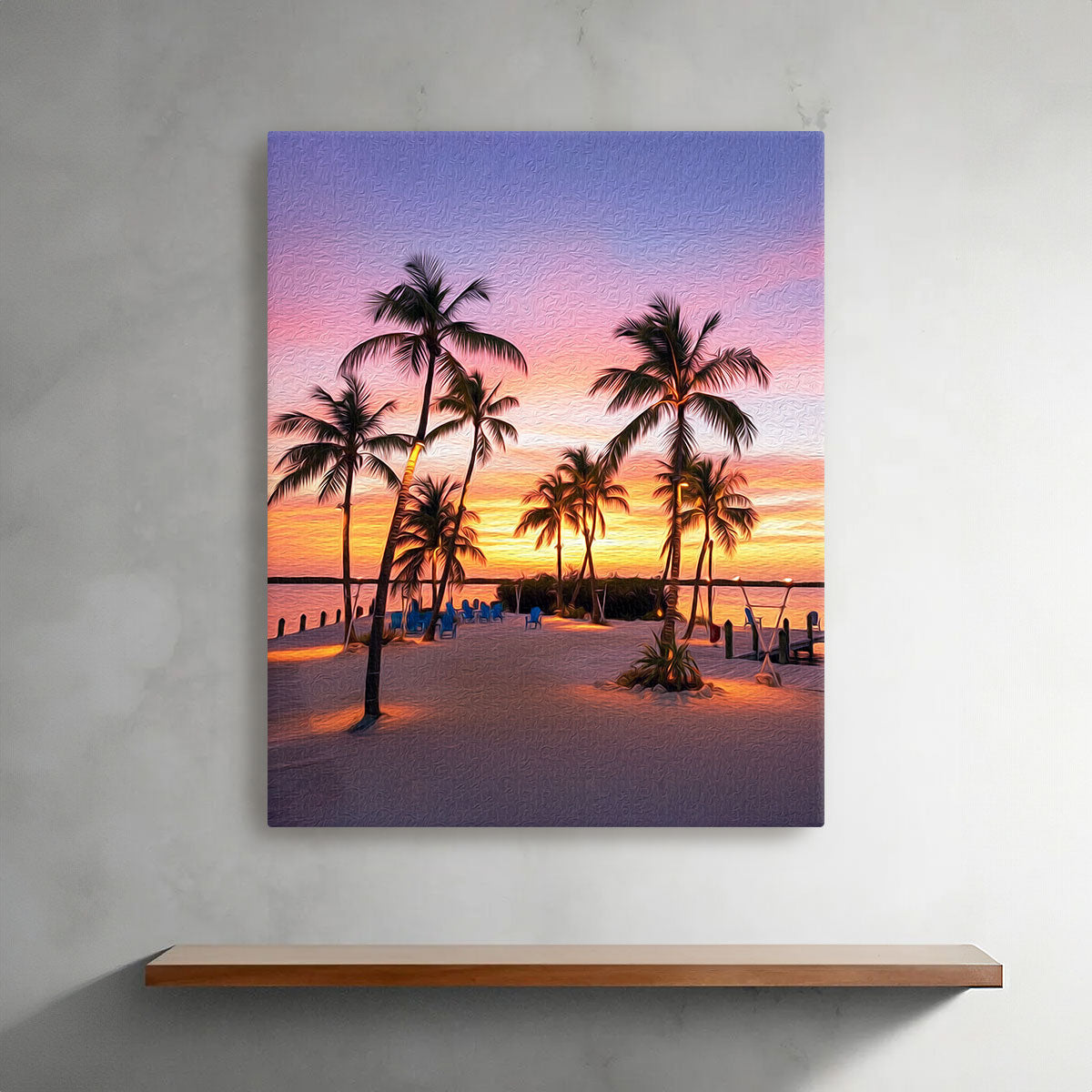 絵画 Sunset Beach Islamorada Sunset Wall Art Canvas Print | Backyards of Key West