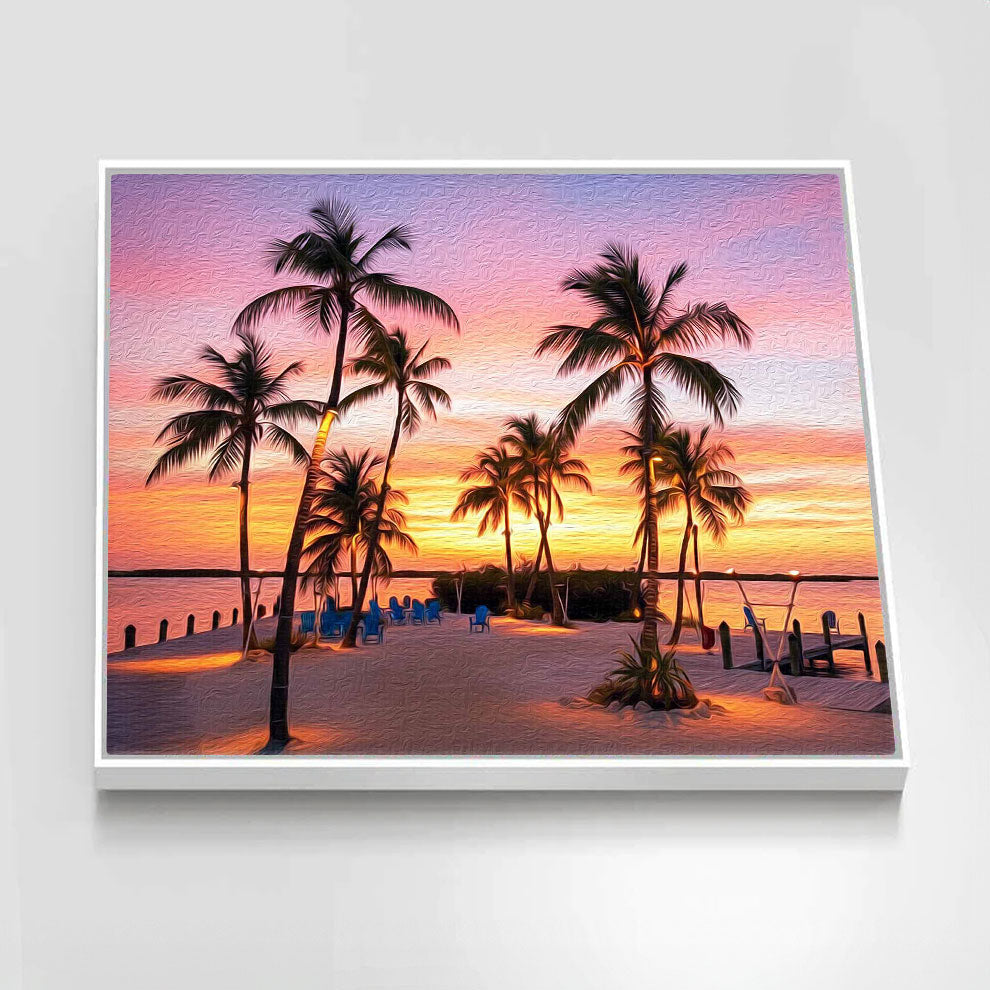 Sunset Beach　ART Islamorada Sunset Wall Art Canvas Print | Backyards of Key West