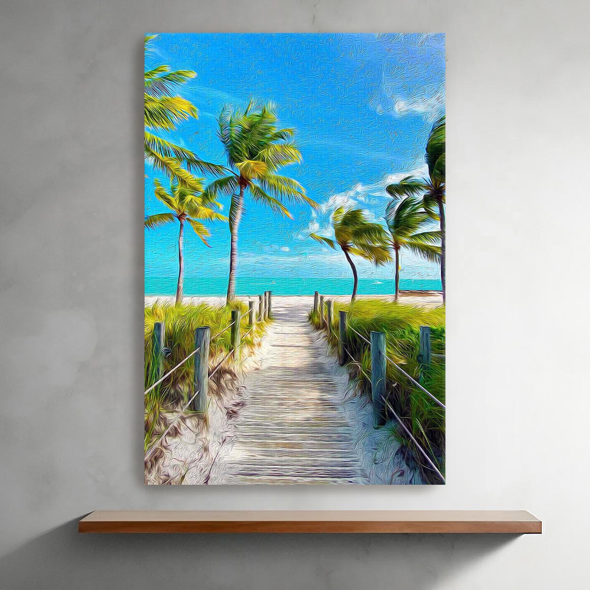 Windy Summer Smathers Beach Canvas Print | Key West Wall Art