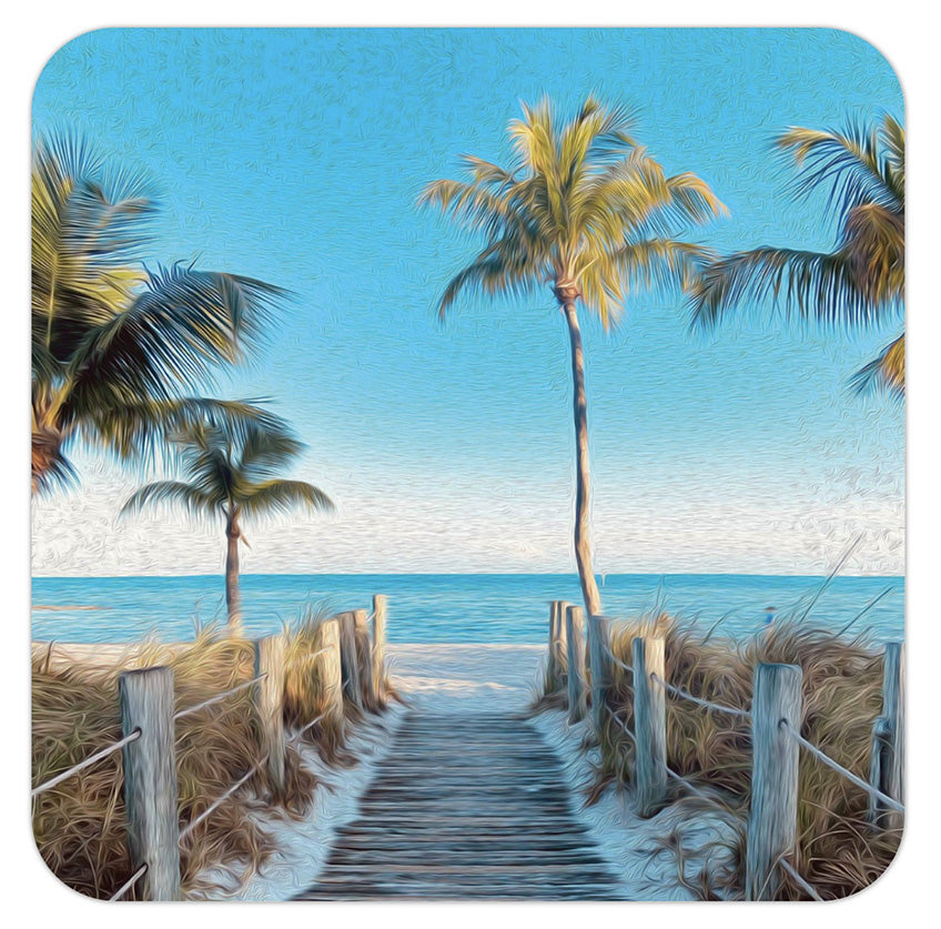 Beach Coasters Set of 4 Backyards of Key West Gallery